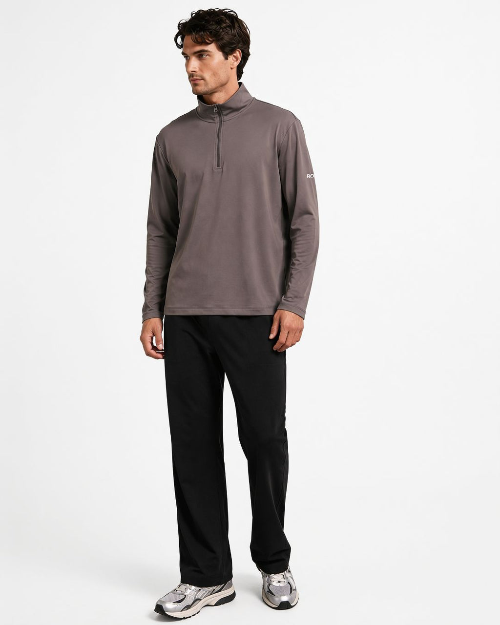 1/4 Zip Long Sleeve - Stone