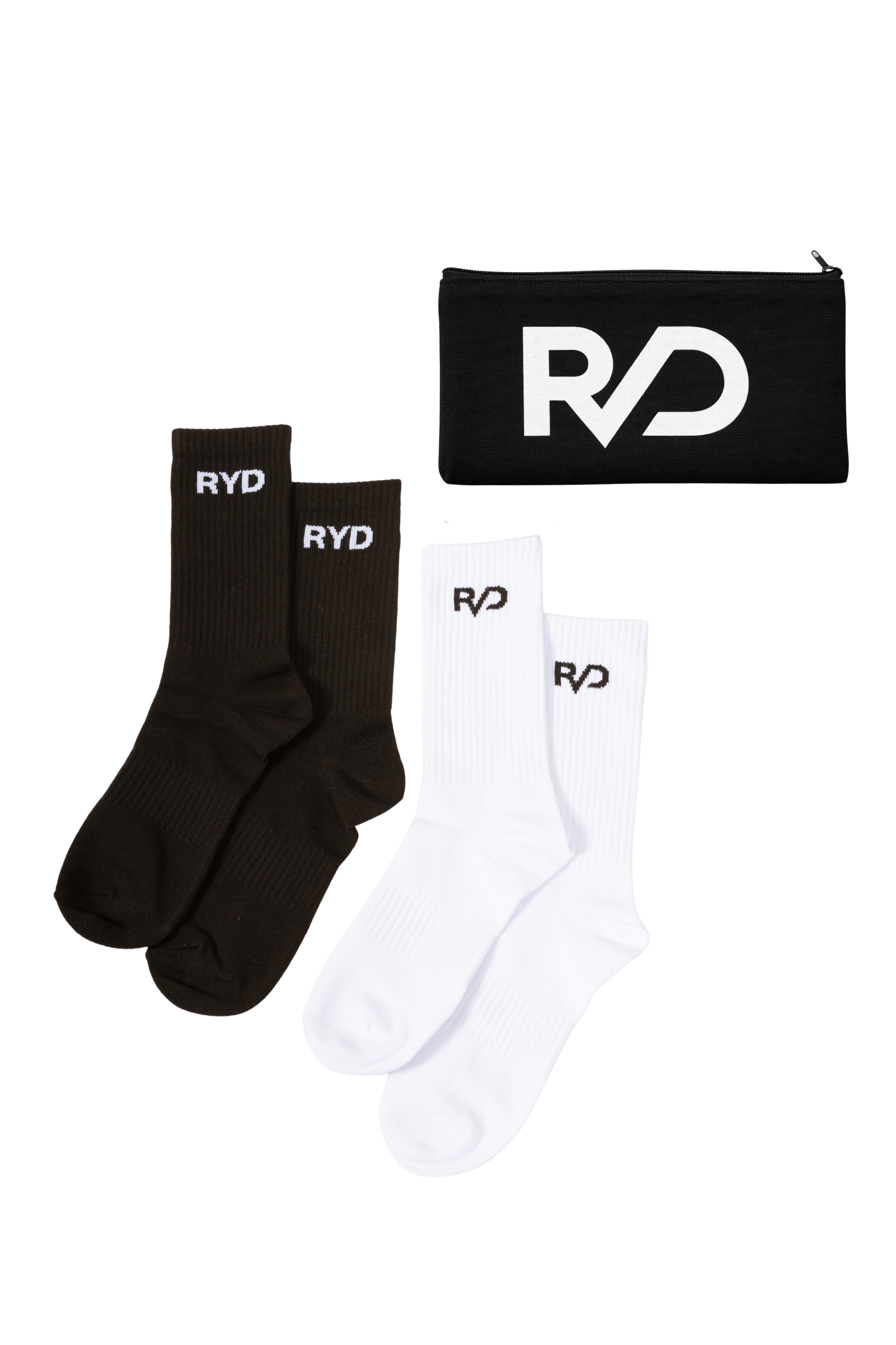 Crew Socks 2 pack + Free pouch
