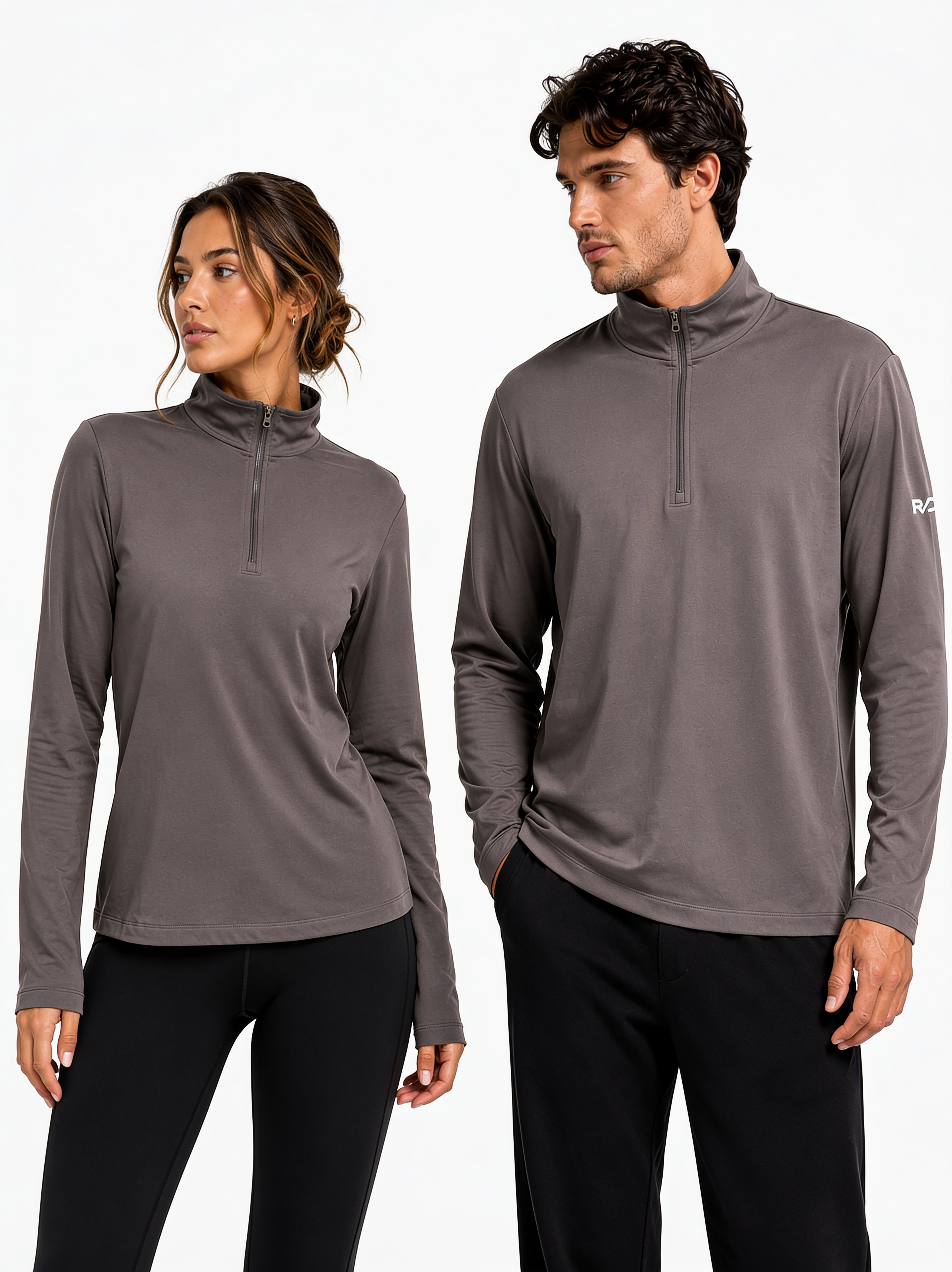 1/4 Zip Long Sleeve - Stone