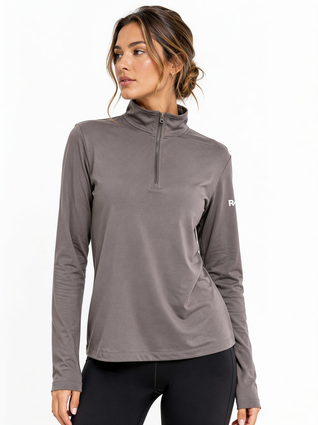 1/4 Zip Long Sleeve - Stone